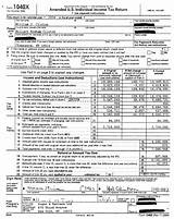 Images of Amended Tax Return