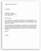 Images of Letter For Performance Review