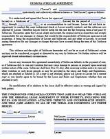 Free Georgia Residential Lease Agreement Forms Images