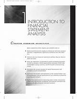 Images of Introduction To Financial Statement Analysis