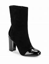 Black Suede And Patent Leather Boots Photos