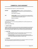 Pictures of Generic Commercial Lease Agreement Template