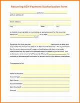 Ach Credit Authorization Form Template Images