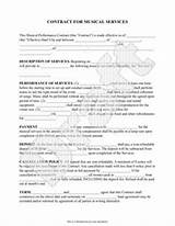 Music Performance Contract Template Pictures