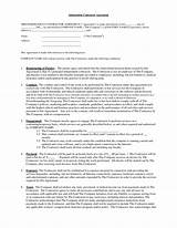Contractor Work Contract Template Pictures