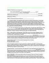 Sample California Residential Lease Agreement Images