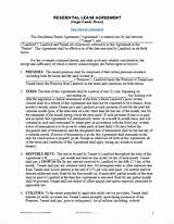 Nc Residential Lease Agreement Template Pictures