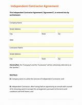 Free Independent Contractor Agreement Template Photos