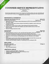 Customer Service Representative Resume Template Pictures