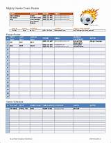 Soccer Game Schedule Template Pictures