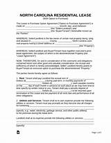 North Carolina Residential Lease Agreement Form Photos