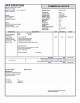 International Shipping Commercial Invoice Template Pictures