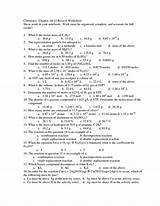 Chapter 11 Chemical Reactions Answers