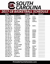 University Of South Carolina Men''s Basketball Schedule