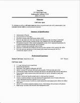 Resume For Call Center Job Images