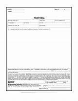 Proposal Forms For Contractors Pictures