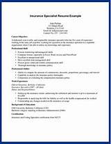 Pictures of Insurance Agent Resume Objective