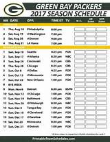Images of Packers Nfl Schedule 2017