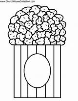 Popcorn Bucket Coloring Page Images