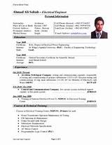Sample Cv For Electrical Engineer Images
