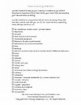 Pictures of Home Contents Insurance Checklist Inventory