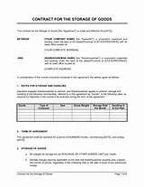 Pictures of Storage Rental Contract Template