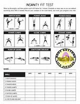 Pictures of Insanity Workout Fitness Test