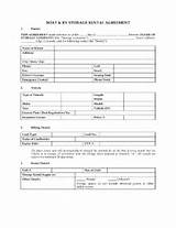 Storage Rental Agreement Form Pictures