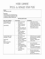 Speech Therapy Schedule Template Pictures