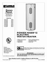 Pictures of Kenmore Power Miser 6 Electric Water Heater Parts