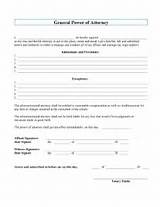 Generic Power Of Attorney Form