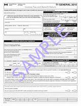 Pictures of Revenue Canada Income Tax Forms