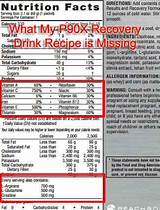 Images of P90x Recovery Drink Nutrition Facts