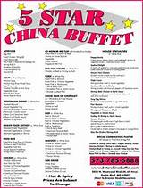 Pictures of Five Star Chinese Restaurant Menu