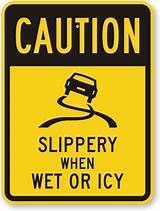 Photos of Slippery Ice Sign