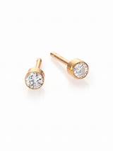 Pictures of 14k Gold Diamond Stud Earrings