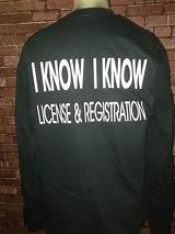 I Know I Know License And Registration Sticker