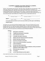 California Statutory Durable Power Of Attorney Form