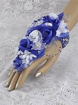 Images of Royal Blue And Silver Corsage
