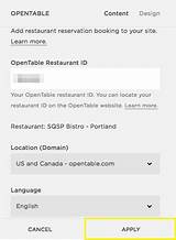 Open Table Reservation Change