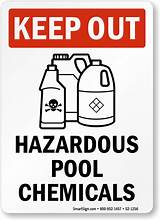 Pool Chemical Hazard Signs