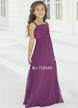 Pictures of Long Chiffon Flower Girl Dresses