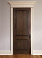 Dark Wood Door With White Trim Images