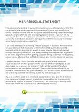 Personal Statement For Mba Course Photos