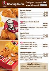 Kfc Breakfast Delivery Menu Pictures