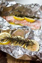 Baked Salmon Fillet In Foil With Lemon