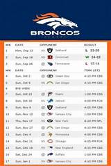 Pictures of Printable Broncos Schedule 2017 18