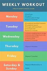 Pictures of Fitness Routine Weekly