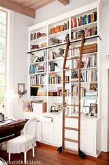Images of Built In Library Shelves With Ladder