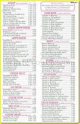 Chinese Food Menu Typical Images